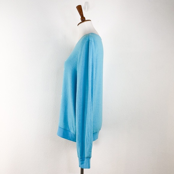 Wildfox Blue Oversize All You Need Is Love BBJ Top - Picture 4 of 8